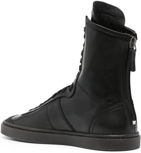 LEMAIRE high-top leather sneakers Black