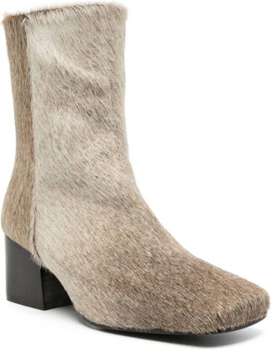 LEMAIRE leather ankle boots Neutrals