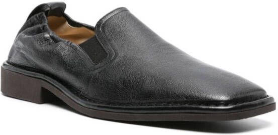 LEMAIRE leather slip-on loafers Black