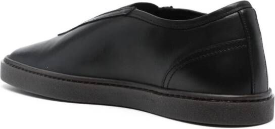 LEMAIRE leather slip-on sneakers Black