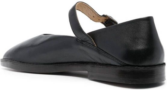 LEMAIRE Mary Jane leather ballerina shoes Black