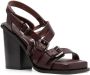 LEMAIRE multiple-strap 100mm leather sandals Brown - Thumbnail 2