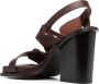 LEMAIRE multiple-strap 100mm leather sandals Brown - Thumbnail 3