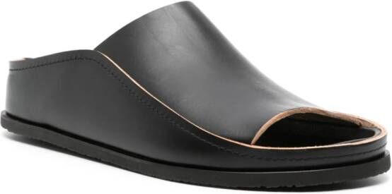 LEMAIRE open-toe leather sandals Black