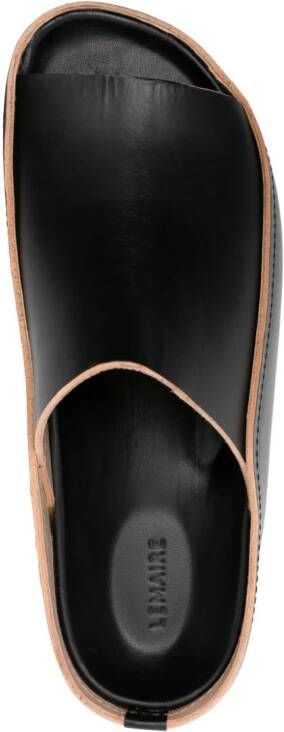 LEMAIRE open-toe leather sandals Black