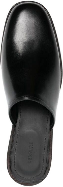 LEMAIRE round-toe slip-on mules Black