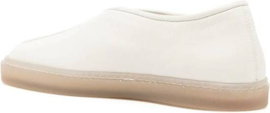LEMAIRE slip-on leather sneakers White