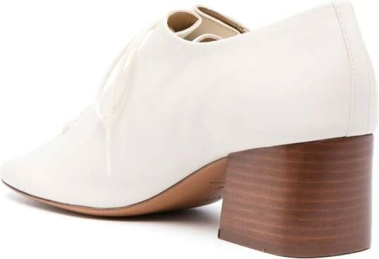 LEMAIRE Souris 60mm leather brogues White