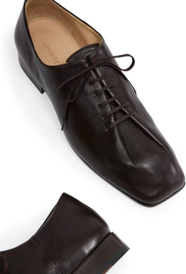 LEMAIRE Souris leather Derby shoes Brown
