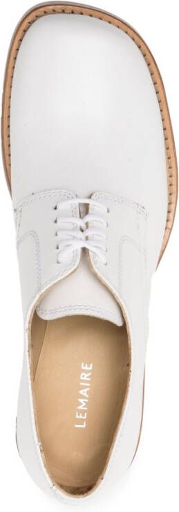 LEMAIRE square-toe 50mm Oxford shoes White