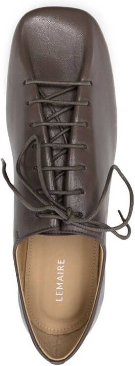 LEMAIRE square-toe Derby shoes Brown