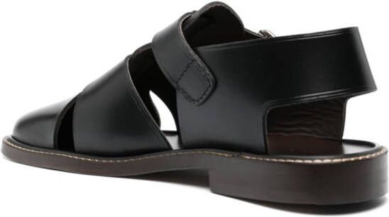 LEMAIRE square-toe flat soles Black