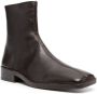 LEMAIRE square-toe leather ankle boots Brown - Thumbnail 2