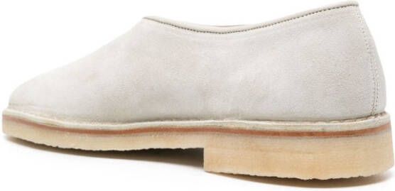 LEMAIRE square-toe suede loafers Grey