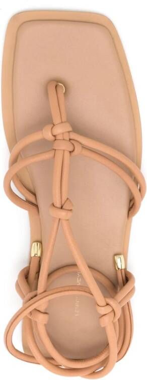 Lenny Niemeyer knot-detailing leather sandals Neutrals