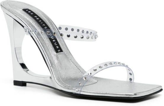 Les Petits Joueurs Lucas 110mm crystal-embellished sandals Silver