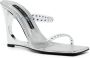 Les Petits Joueurs Lucas 110mm crystal-embellished sandals Silver - Thumbnail 2