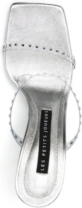 Les Petits Joueurs Lucas 110mm crystal-embellished sandals Silver