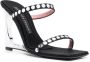 Les Petits Joueurs Lucas studded 105mm wedge sandals Black - Thumbnail 2