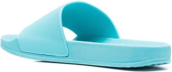 Levi's logo-print detail pool slides Blue