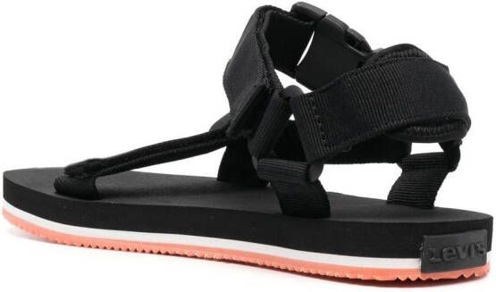 Levi's Tahoe side logo-patch sandals Black