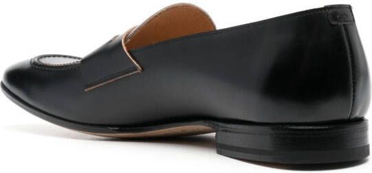 Lidfort leather penny loafers Black