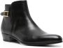 Lidfort pointed-toe buckled leather boots Black - Thumbnail 2