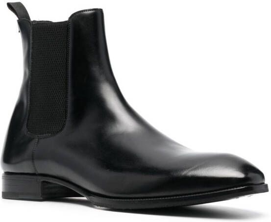 Lidfort pointed toe leather boots Black