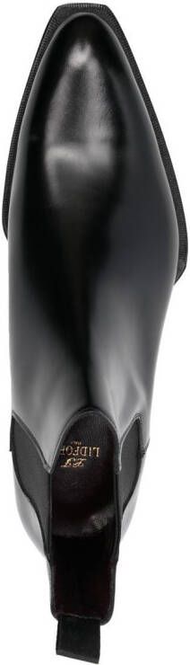 Lidfort pointed-toe leather Chelsea boots Black