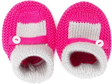Little Bear knitted slip-on shoes Pink