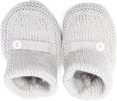 Little Bear slip-on knitted slippers Grey