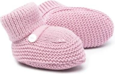 Little Bear slip-on knitted slippers Pink