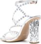 LIU JO 100mm gem-embellished sandals Grey - Thumbnail 3