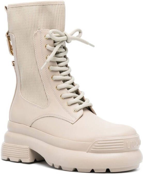 LIU JO Amy lace-up ankle boots Neutrals