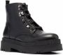 LIU JO calf leather lace-up boots Black - Thumbnail 2