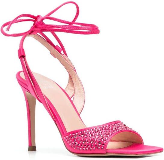LIU JO crystal-embellished sandals Pink