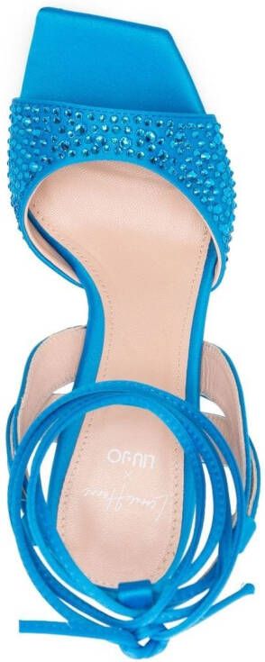 LIU JO crystal-embellished stiletto sandals Blue