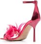 LIU JO feather-detail 100mm heel sandals Pink - Thumbnail 3