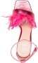 LIU JO feather-detail 100mm heel sandals Pink - Thumbnail 4