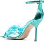 LIU JO feather-detailed 100mm heel sandals Blue - Thumbnail 3