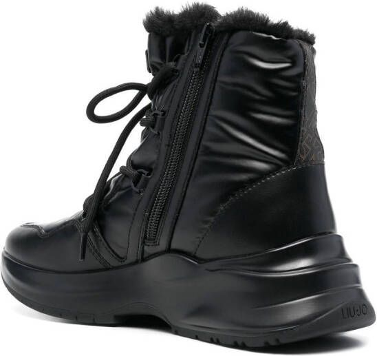 LIU JO lace-up ankle boots Black