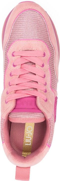LIU JO lace-up platform sneakers Pink
