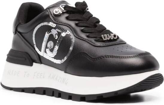 LIU JO logo-embellished lace-up sneakers Black