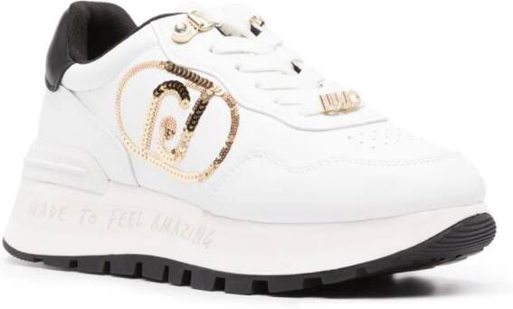 LIU JO logo-embellished lace-up sneakers White