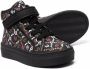 Liu Jo Kids logo print high-top sneakers Black - Thumbnail 2