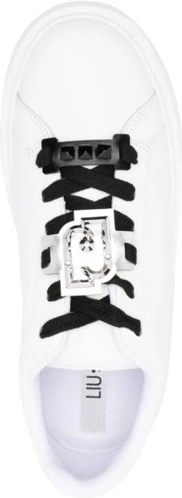 LIU JO logo-print leather sneakers White