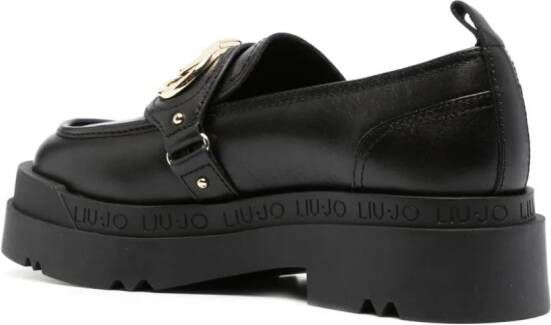 LIU JO Love 41 50mm logo-plaque loafers Black