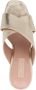 LIU JO metallic branded-heel mule sandals Gold - Thumbnail 4