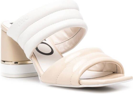 LIU JO quilted leather mules Neutrals