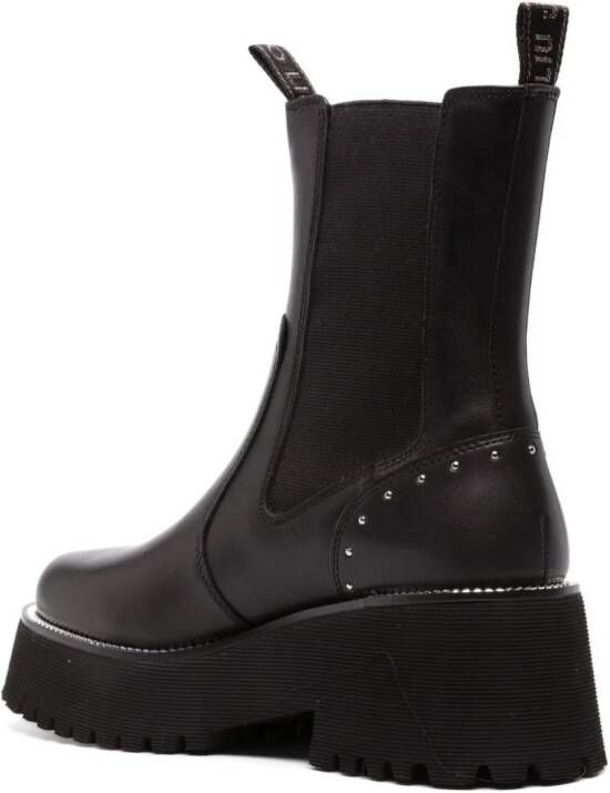 LIU JO stud-detail ankle leather boots Black